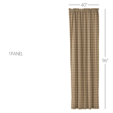 Sawyer Mill Charcoal Plaid Panel Curtain 96